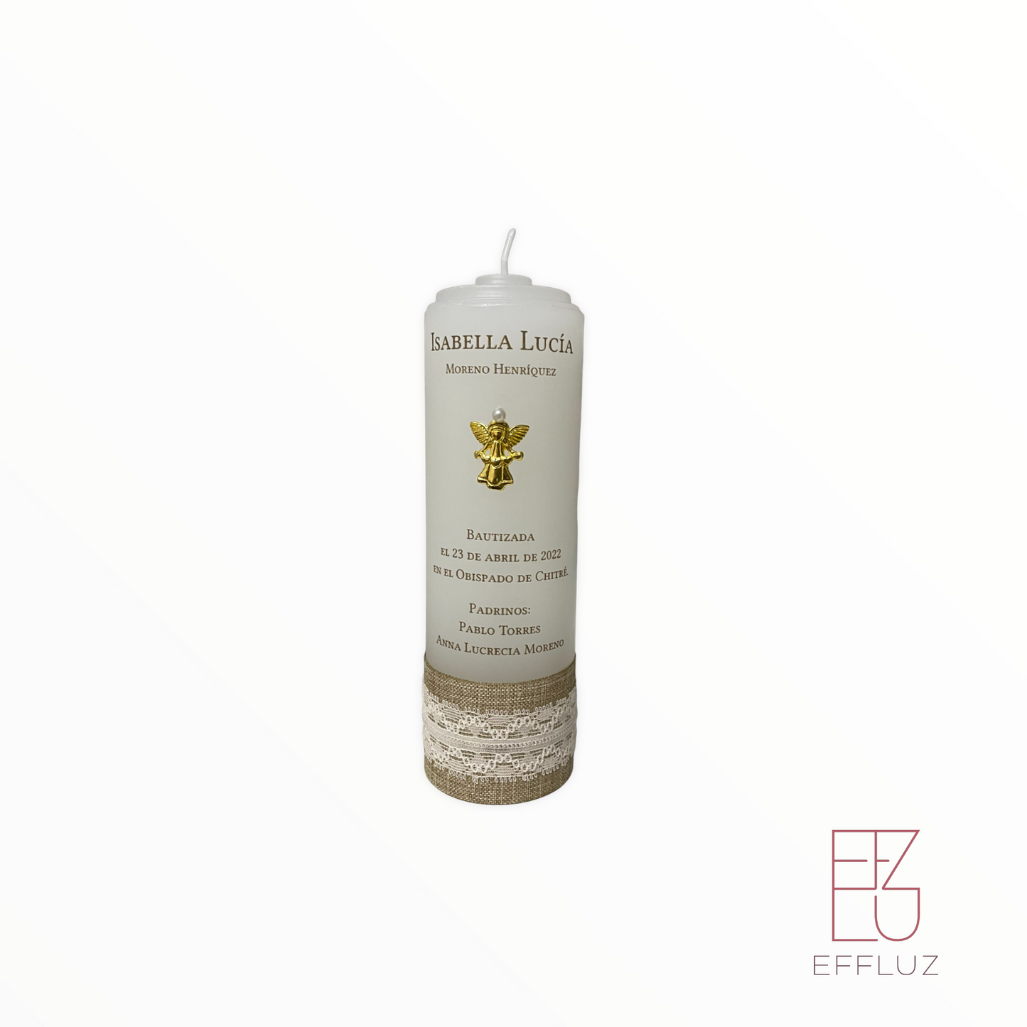 BAPTISM CANDLE MODEL ISABELLA 6 INCH