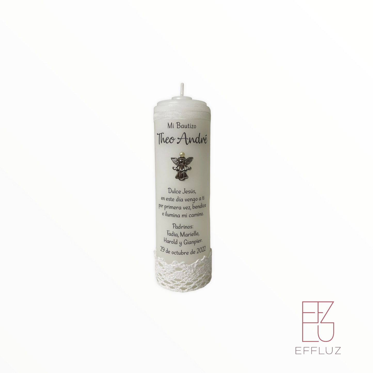 BAPTISM CANDLE MODEL THEO 6 INCH